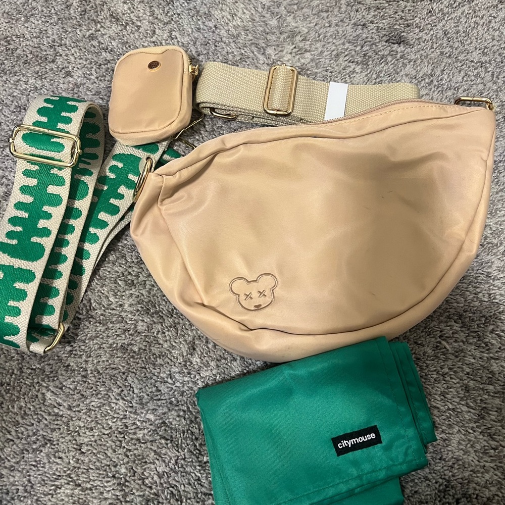 Citymouse Beige Crossbody diaper Sling Bag